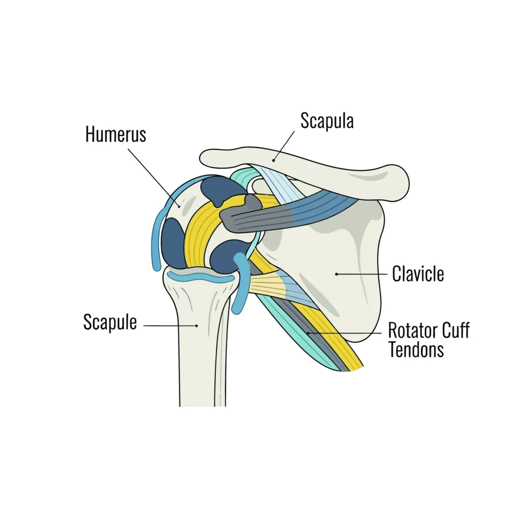 diagram of shoulder and rotator cuff